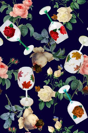 花卉印花华亿平台图片