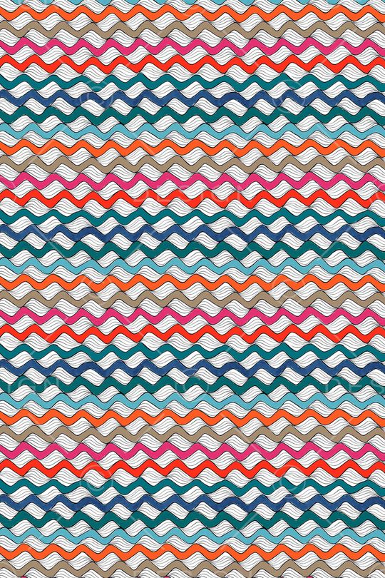 波浪条纹印花华亿平台图片