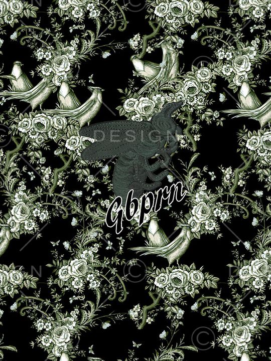 抽象手绘几何字母数码印花印花华亿平台图片