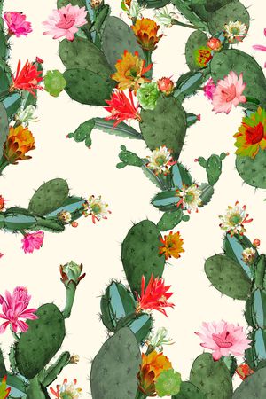 仙人掌印花华亿平台图片