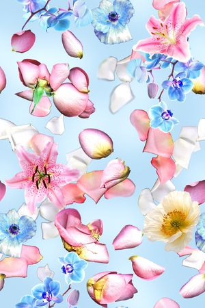 花卉印花华亿平台图片