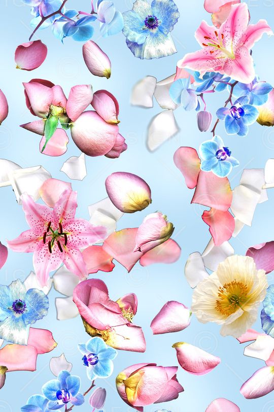 花卉印花华亿平台图片