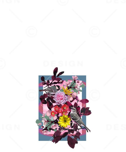 花鸟印花华亿平台图片