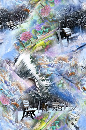 雪景印花华亿平台图片