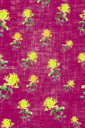 菊花印花华亿平台图片