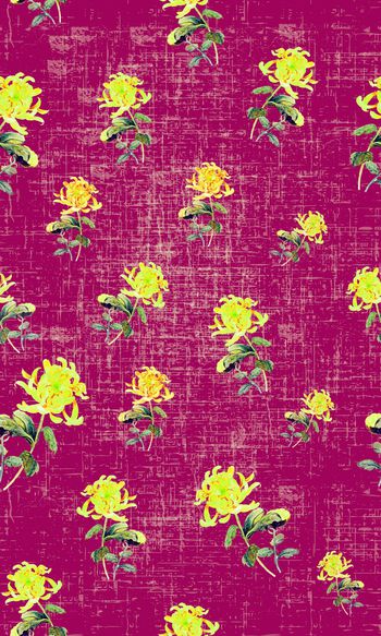 菊花印花华亿平台图片