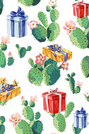 仙人掌印花华亿平台图片