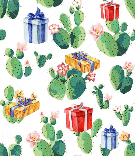 仙人掌印花华亿平台图片