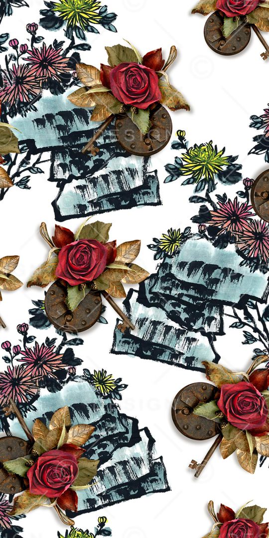 牡丹印花华亿平台图片