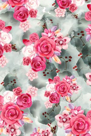 花卉印花华亿平台图片