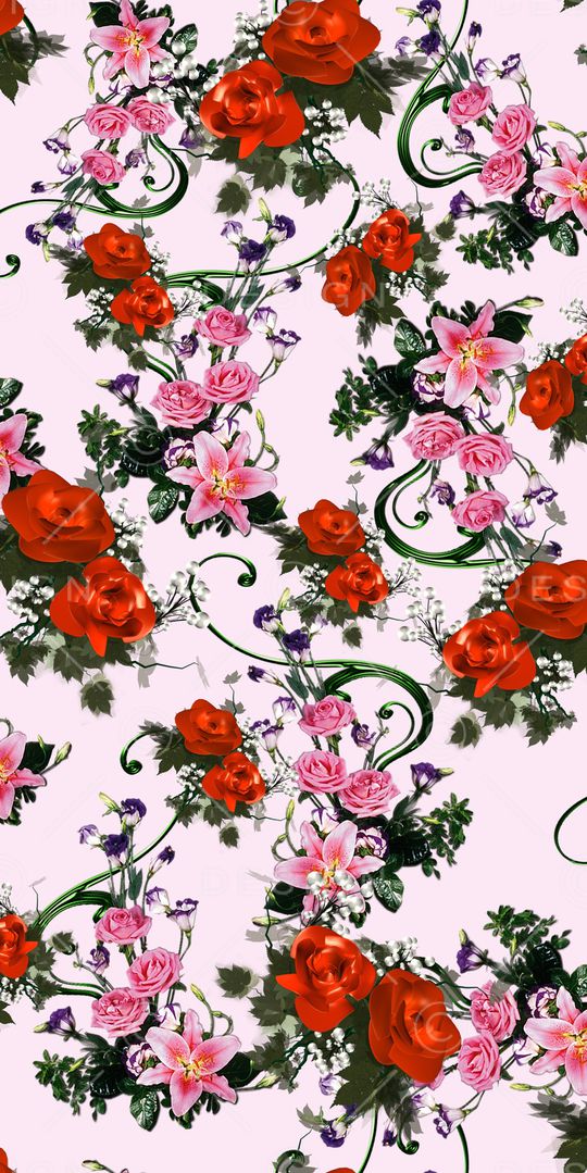 花卉印花华亿平台图片