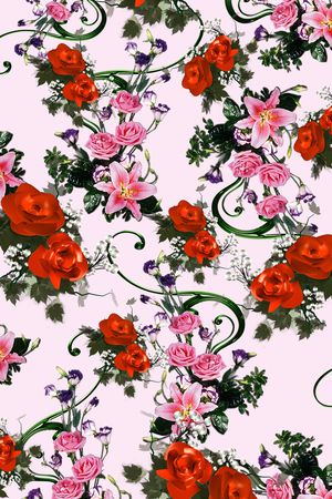 花卉印花华亿平台图片