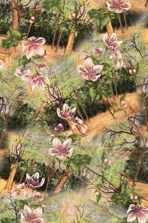 花卉印花华亿平台图片