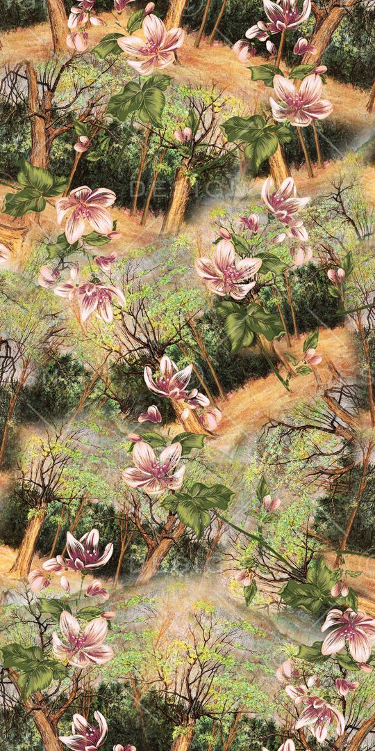 花卉印花华亿平台图片