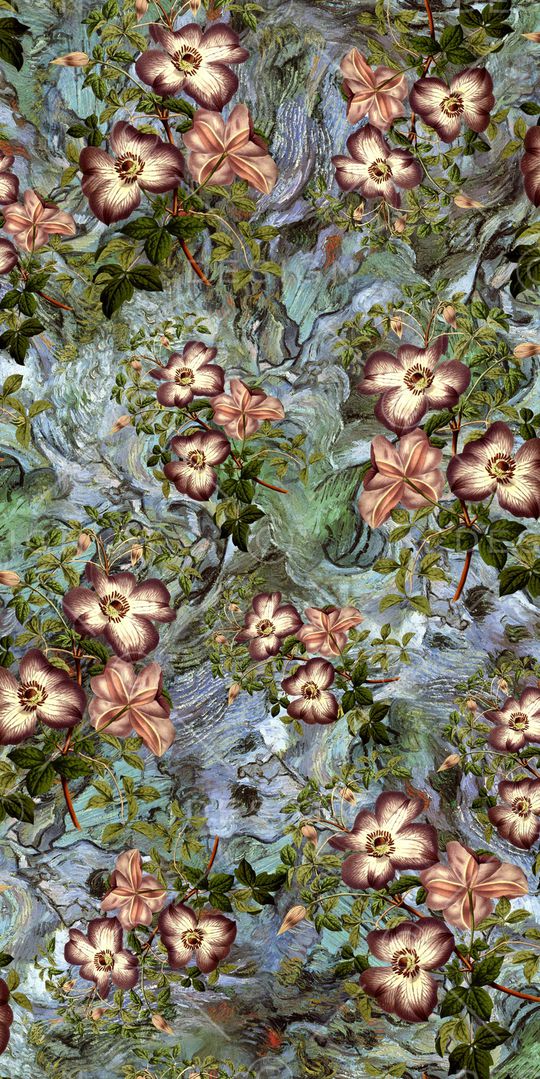 花卉印花华亿平台图片