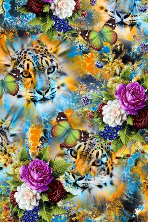 花卉印花华亿平台图片