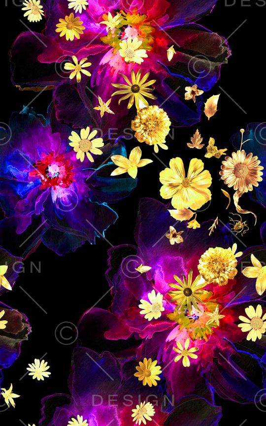 花朵印花华亿平台图片