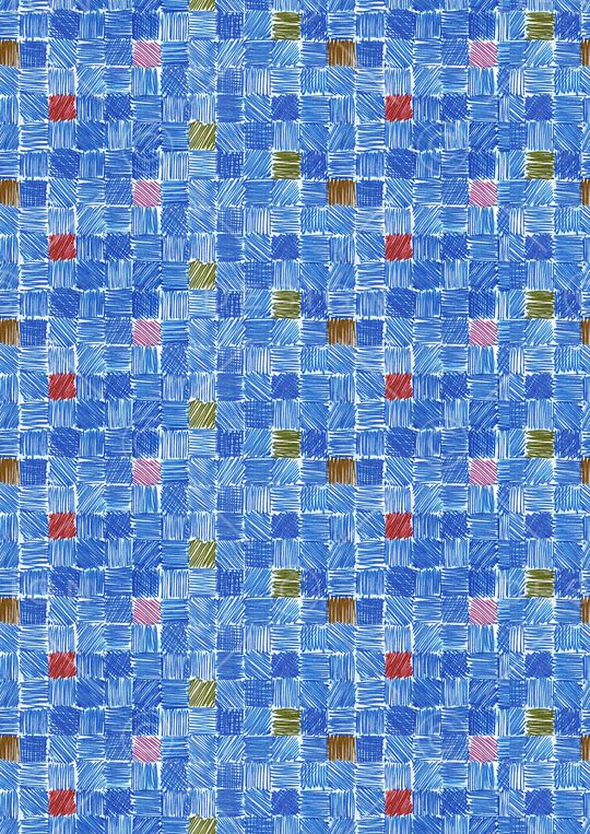 彩色色块印花华亿平台图片