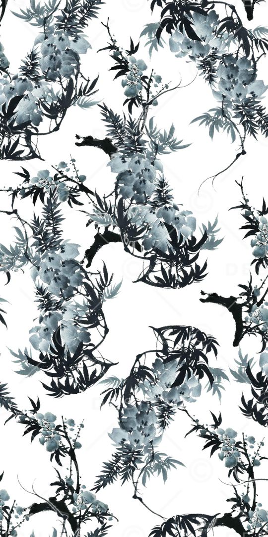 水墨印花华亿平台图片