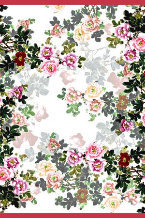 小方巾印花华亿平台图片