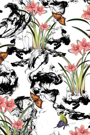 花朵印花华亿平台图片