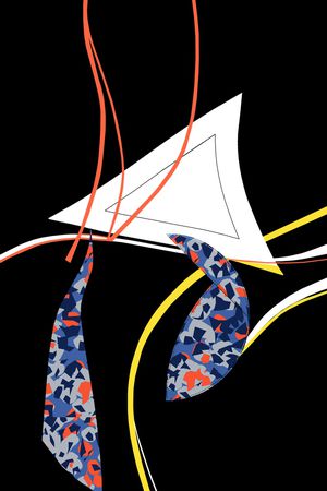 彩色几何形状印花华亿平台图片