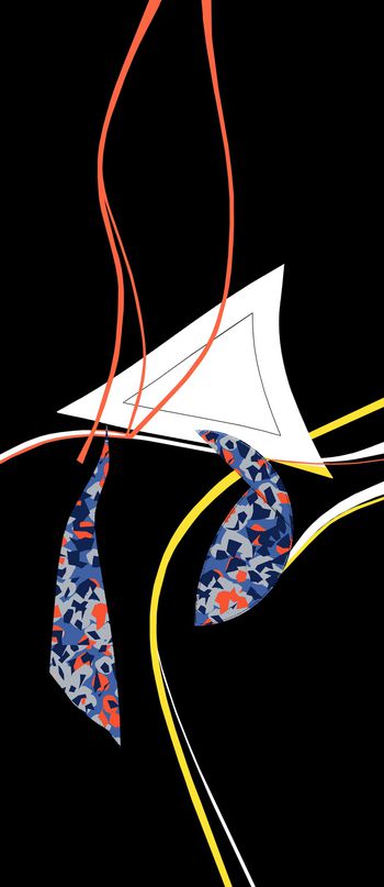 彩色几何形状印花华亿平台图片