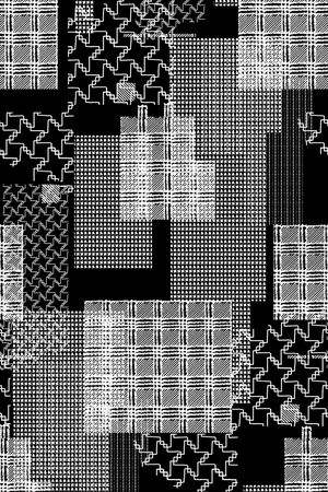方格印花华亿平台图片