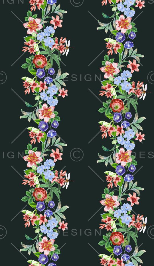 时尚花卉印花华亿平台图片