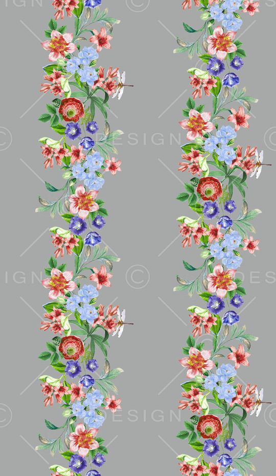 时尚花卉印花华亿平台图片