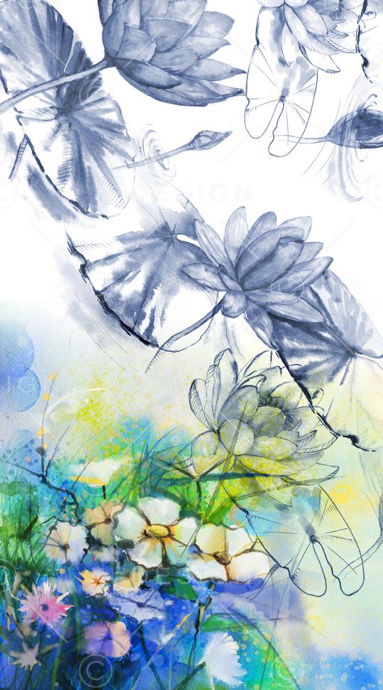 荷花印花华亿平台图片