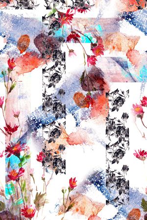 花卉印花华亿平台图片