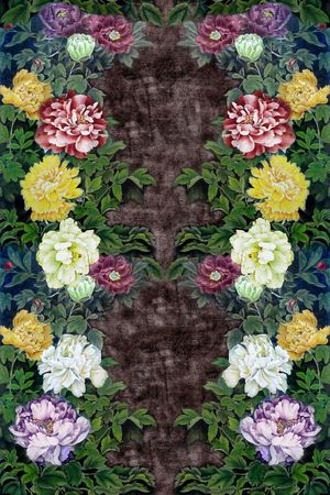 花卉印花华亿平台图片