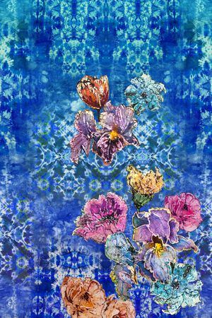 扎染印花华亿平台图片