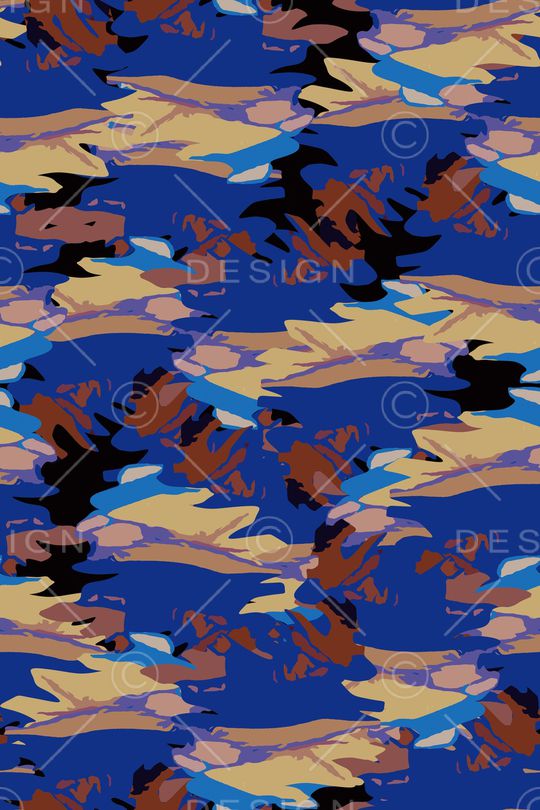 蓝色印花华亿平台图片