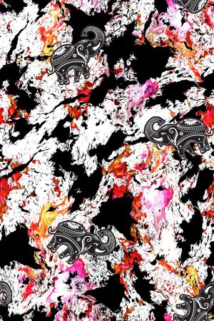 泼墨印花华亿平台图片