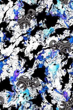 泼墨印花华亿平台图片