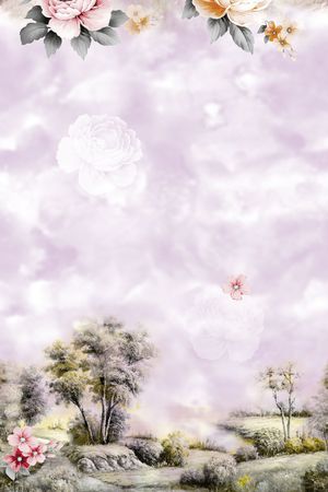 花卉印花华亿平台图片