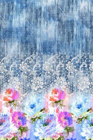 花卉印花华亿平台图片