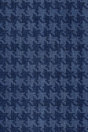 千鸟格水洗牛仔效果印花华亿平台图片