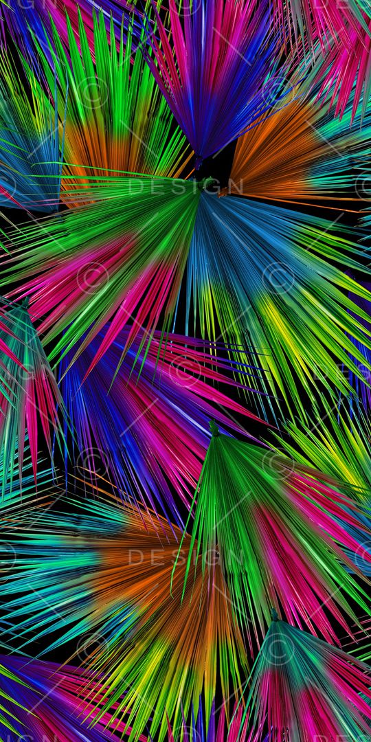 棕榈叶印花华亿平台图片