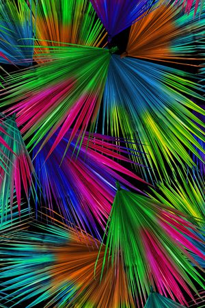 棕榈叶印花华亿平台图片