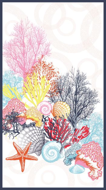 802483-海洋系列定位长巾（100X180c