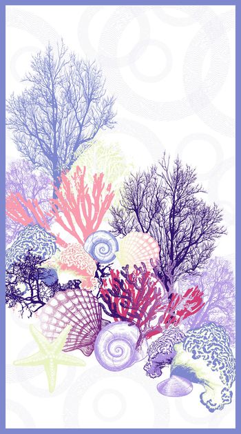 802485-海洋系列定位长巾（100X180c