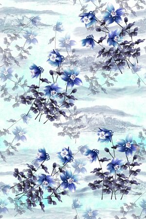 中国风印花华亿平台图片