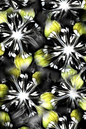 抽象花卉印花华亿平台图片