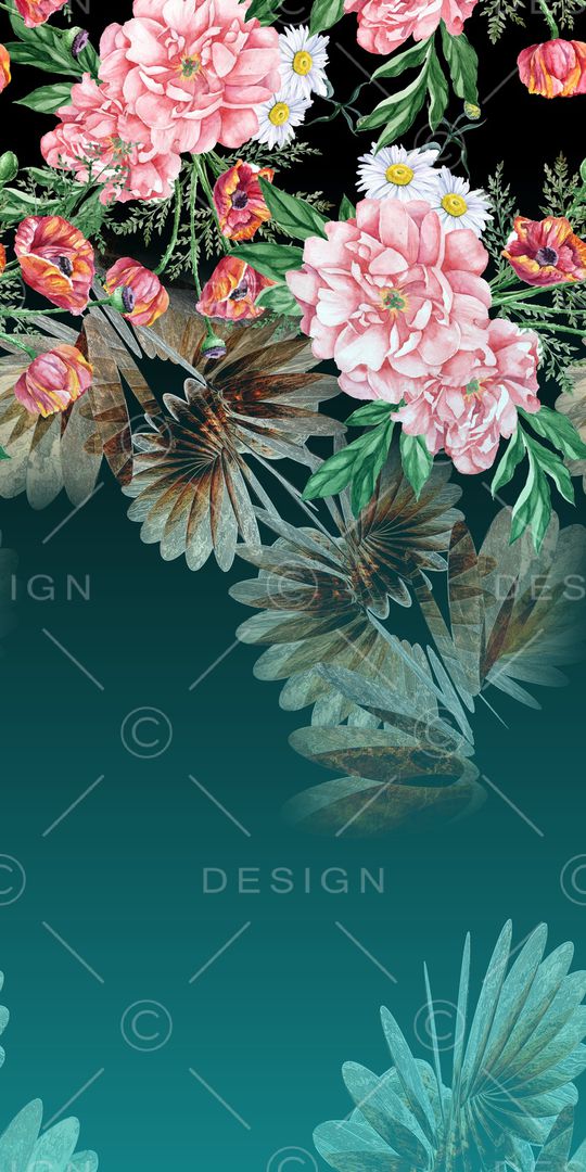 花卉印花华亿平台图片