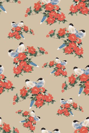 花鸟印花华亿平台图片