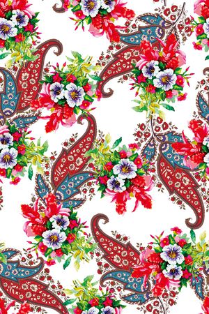 缤纷花卉印花华亿平台图片