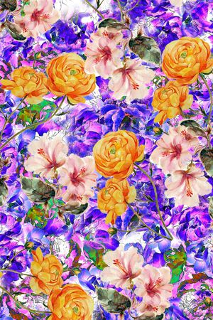 牡丹印花华亿平台图片